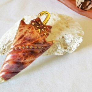 Hair clip umbrella made of plastic, hair clip made of plastic, hair jewelry of the 80s, gift women girls, very original hair clip