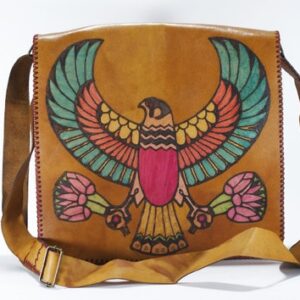 Genuine Leather Messenger Bag, Hand Painted Leather Bag, Cross-Body Leather Bag, Briefcase Leather Bag