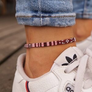 Surfer Beach Anklet for Women and Men - Womens Boho Ethno Ankle Bracelet - Mens Ankle Chain - Handmade Festival Jewelry - Waterproof