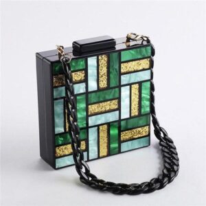 Green Acrylic Square Mini Bag