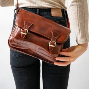 Vintage Leather Shoulder Bag "Ava", Handmade, Leather Handbag Ladies, Genuine Leather, Minimalist Bag, Leather Handbag Satchel Bag