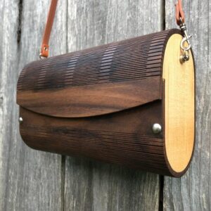 Wooden bag leather wood bag Leather handbag Leather crossbody bag Small wooden bag Woman's purse