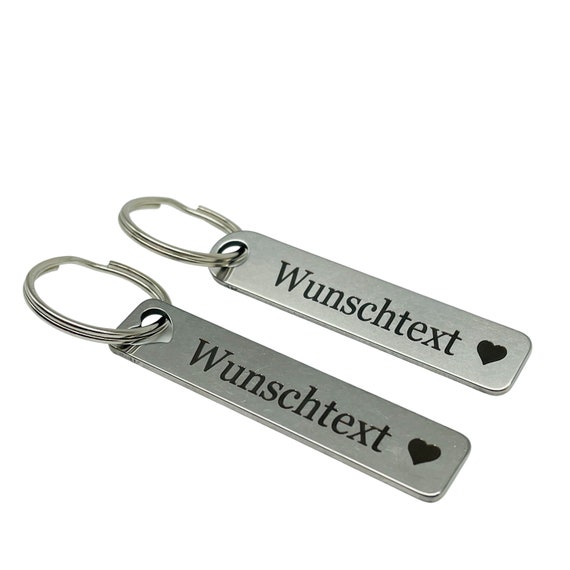 Keychain Personalized with name, phone number, desired text for couples, car, company, emergency number, ID tag - NEW stainless steel - Image 7