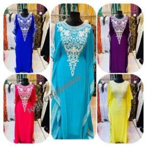 Sale Royal Abaya Evening Moroccan Dubai Bedded Kaftan Arabian Plus Size Abaya Party Fancy Dresses African Clothing Aari Embroidered Work