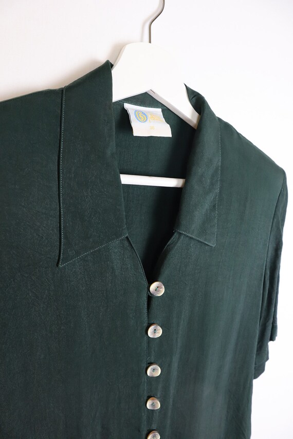 Blouse Vintage Dark Green ( S/M ) - Image 3