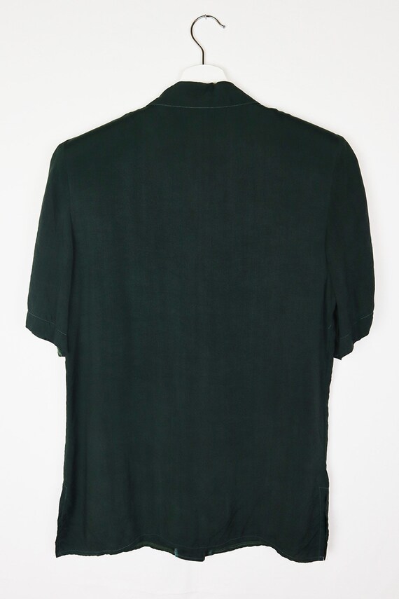 Blouse Vintage Dark Green ( S/M ) - Image 4