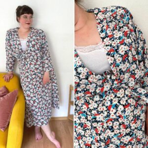 Vintage Set, 1980's blouse and skirt flower watermelon summer dress two piece set, size xl | US 12-14 | 16-18 | EU 44-46