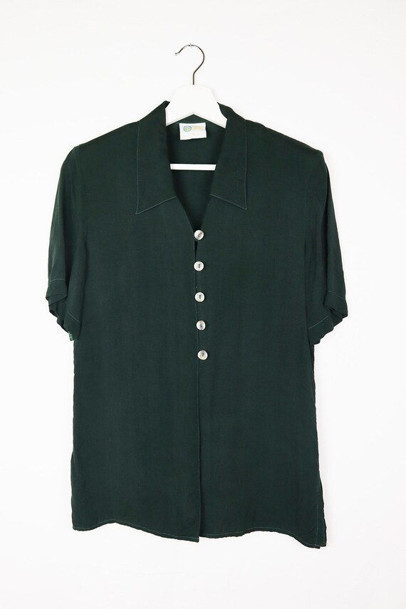 Blouse Vintage Dark Green ( S/M ) - Image 5