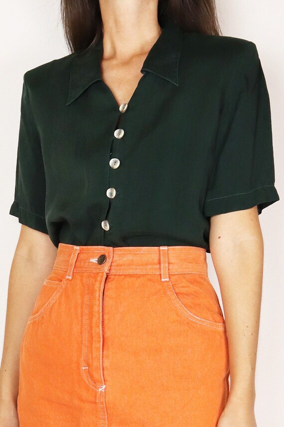 Blouse Vintage Dark Green ( S/M )